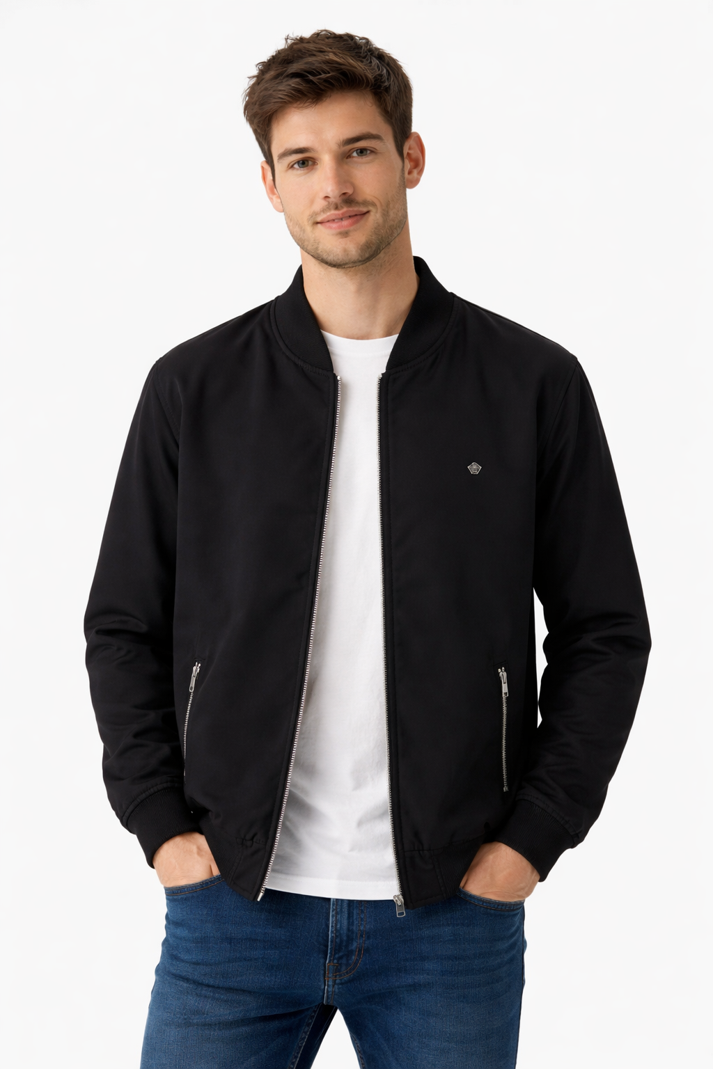 Nylon Shell Bomber Jacket